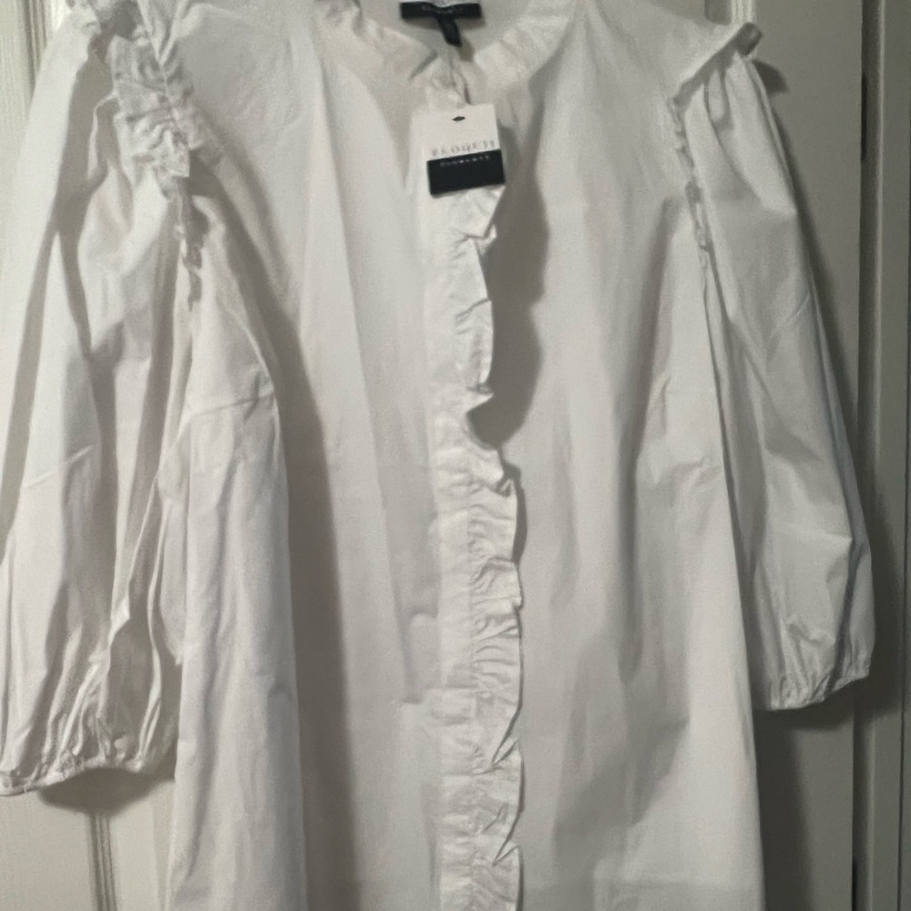 White Ruffled Blouse